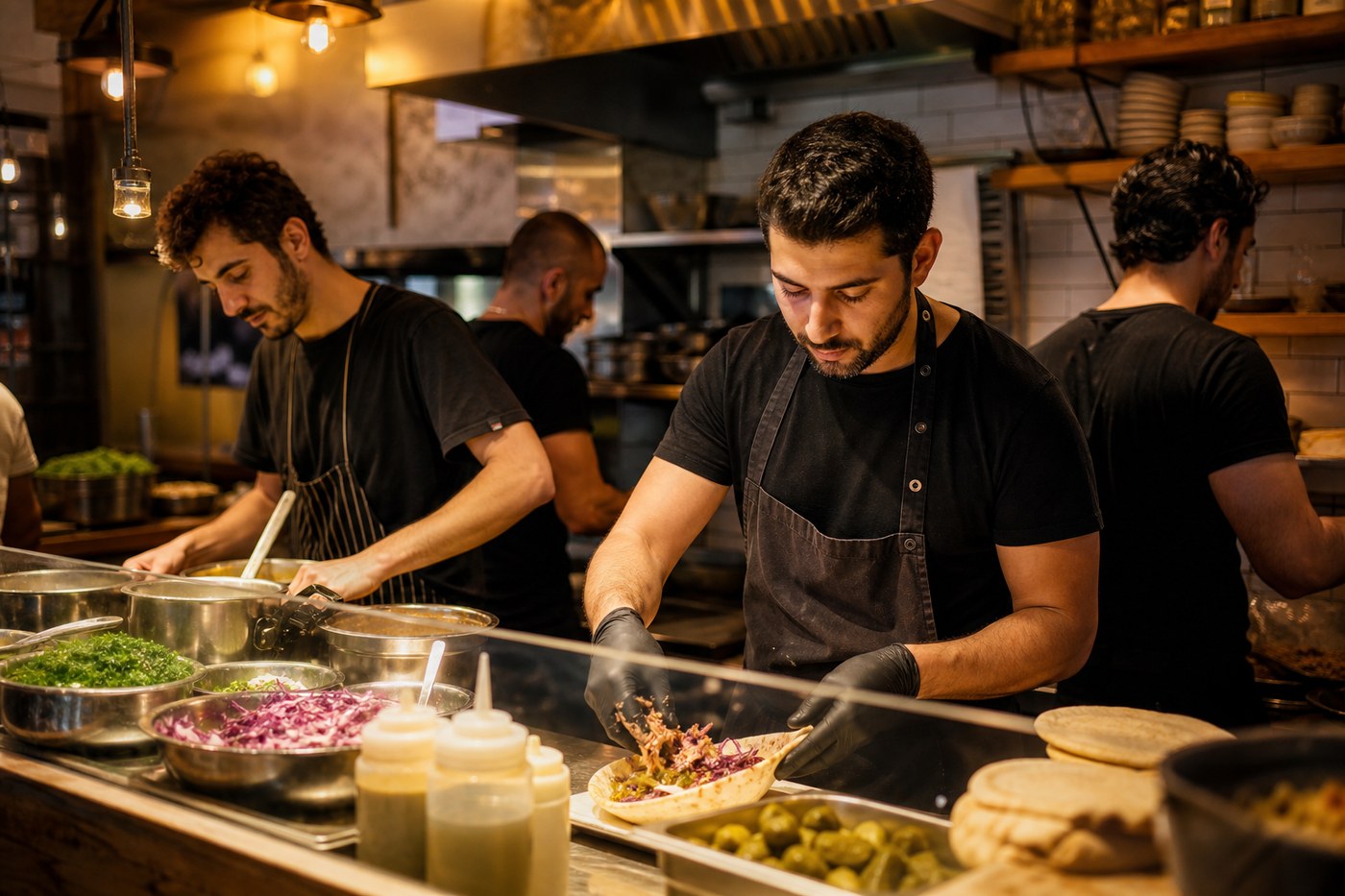 TelAviv Bites kitchen team at work